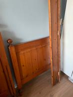 Authentiek eenpersoonsbed met lattenbodem 80x190cm, Huis en Inrichting, Slaapkamer | Bedden, Ophalen, Gebruikt, Eenpersoons, Bruin