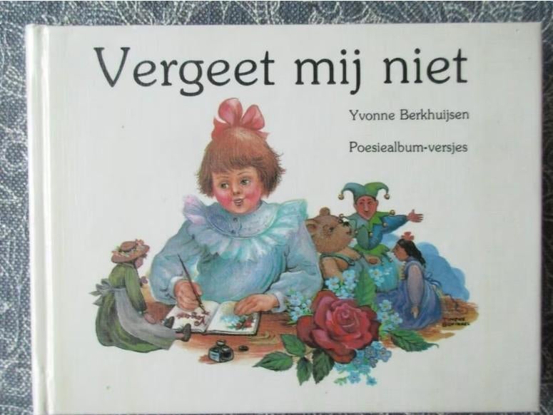 boek met poesiealbum versjes - vergeet mij niet, Antiek en Kunst, Ophalen of Verzenden