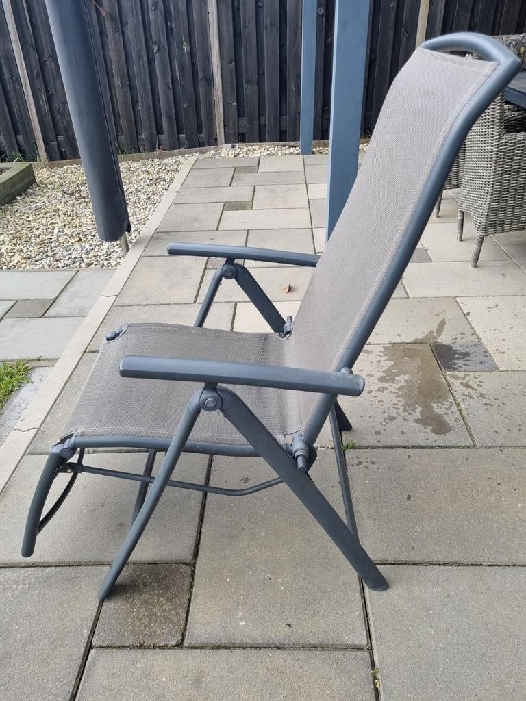 Verstelbare tuin  ligstoel, Ophalen, Aluminium