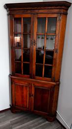 Houten hoekkast, Huis en Inrichting, Kasten | Vitrinekasten, Ophalen, Gebruikt, 50 tot 100 cm, 150 tot 200 cm