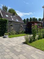 Gratis 70 m2 grijze tuin bestrating staat op pallets, Ophalen, Gebruikt, 10 m² of meer, Beton