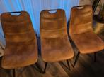 Eetkamer stoelen cognac 6 stuks, Huis en Inrichting, Stoelen, Ophalen, Gebruikt, Bruin, Vijf, Zes of meer stoelen