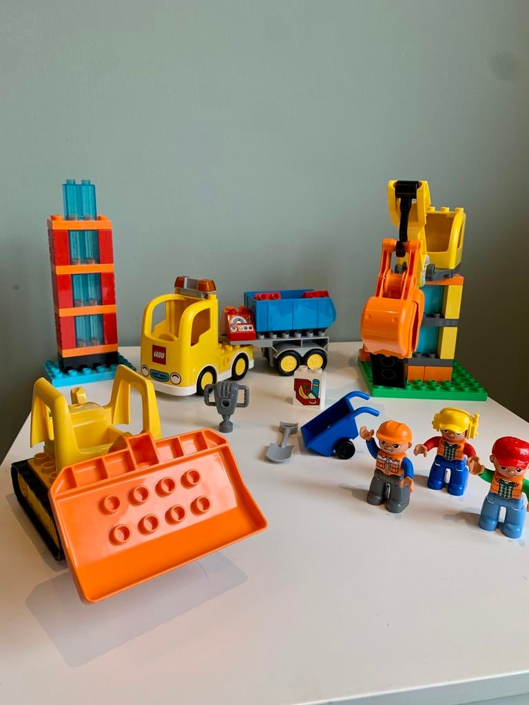 Lego Duplo 10813 Grote Bouwplaats - complete set, Kinderen en Baby's, Speelgoed | Duplo en Lego, Ophalen of Verzenden, Zo goed als nieuw