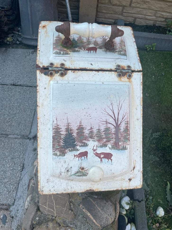 Vintage kolenkit met wintertafereel - Decoratief, Antiek en Kunst, Antiek | Overige Antiek, Ophalen