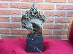 levendig bronzen beeld, paard met wilde manen, Ophalen of Verzenden, Brons