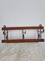 Vintage Wandkapstok | Hout & Metaal | 35 x 15 x 12 cm, Wandkapstok, Gebruikt, Onbekend, Ophalen of Verzenden