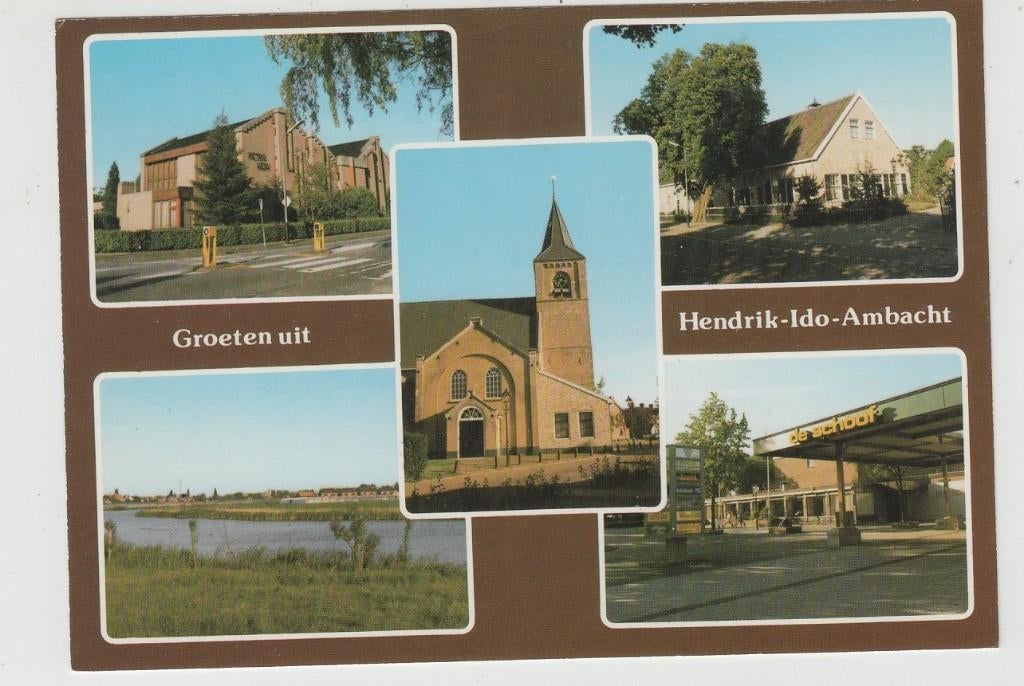 Hendrik Ido Ambacht 5 luik Gelopen, Verzamelen, Ansichtkaarten | Nederland, Ophalen of Verzenden, 1980 tot heden, Gelopen, Zuid-Holland