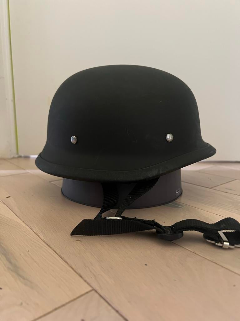 Zwarte Pothelm / Snorfietshelm voor Scooter, Ophalen of Verzenden, Tweedehands, Overige typen, Heren