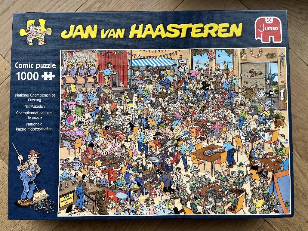 (compleet) 1000 Puzzel Jan van Haasteren - NK Puzzelen, Ophalen of Verzenden, 500 t/m 1500 stukjes, Zo goed als nieuw, Legpuzzel