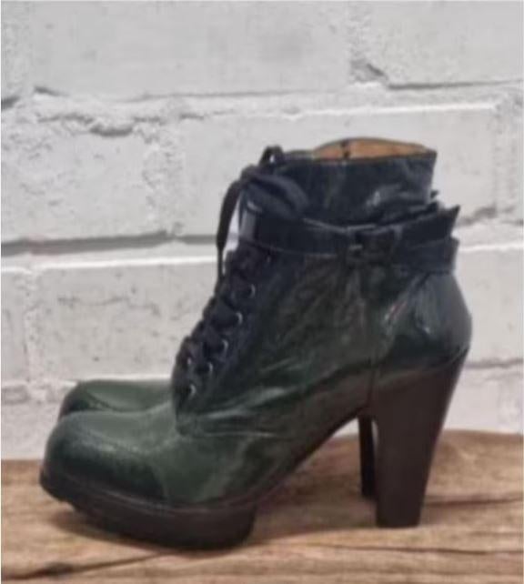 Muxart Barcelona - Mooie leren laarsjes maat 40 - Nieuw €200, Kleding | Dames, Schoenen, Lage of Enkellaarzen, Nieuw, X, Groen
