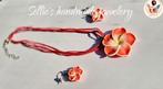 🦋 Sellie's handmade jewelery 🦋, Sieraden, Tassen en Uiterlijk, Kettingen, Ophalen of Verzenden, Nieuw, Rood, Kunststof
