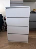 VidaXL Dressoir / Ladekast - 4 laden (wit), Ophalen, 50 tot 100 cm, Zo goed als nieuw, 3 of 4 laden