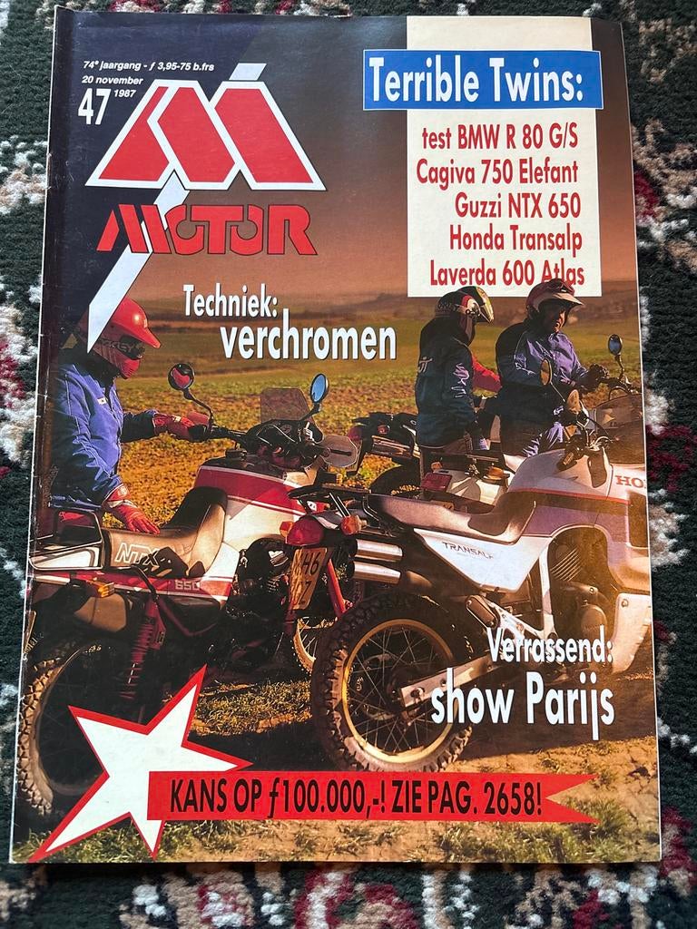 Motor Magazine 1987 - BMW, Cagiva, Guzzi, Honda, Laverda, Ophalen of Verzenden, Gelezen