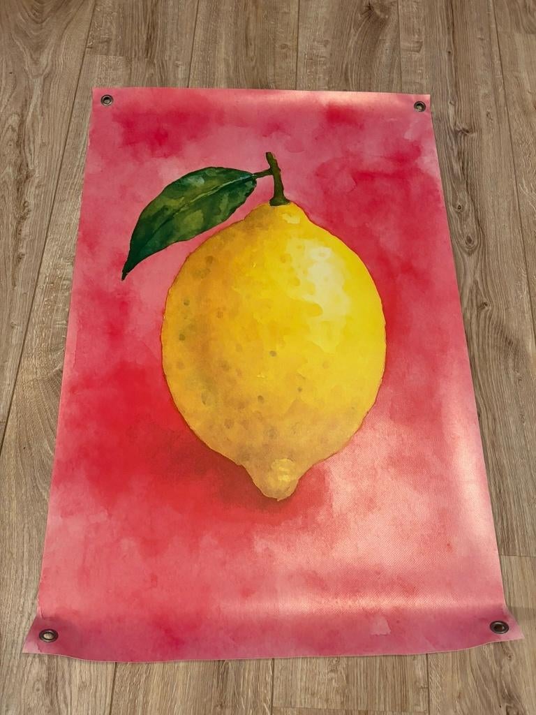 Tuinposter Citroen – 90 x 60cm, Tuin en Terras, Tuinwanddecoratie, Ophalen of Verzenden, Nieuw