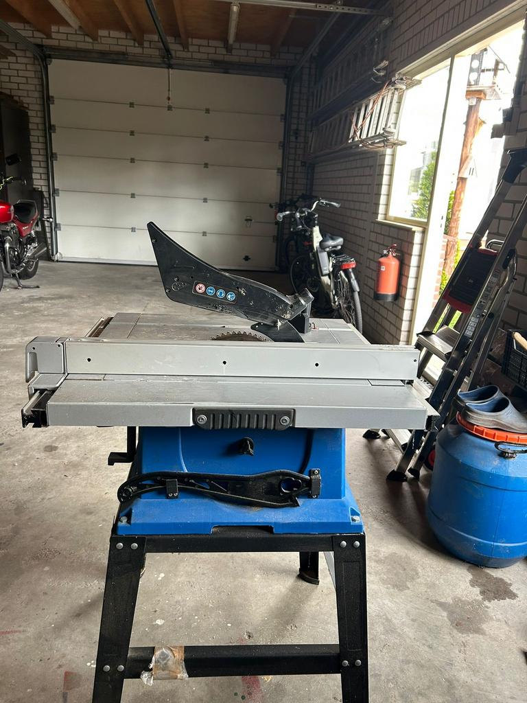 Zaagtafel Scheppach 2000 watt HS 105, Cirkelzaag, Ophalen of Verzenden, Zo goed als nieuw, 30 tot 70 mm