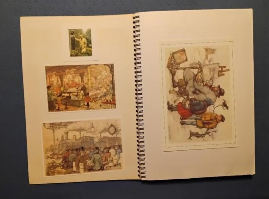 Vintage album vol met Anton Pieck kaarten, Verzamelen, Ansichtkaarten | Themakaarten, Ophalen, 1980 tot heden, Overige thema's