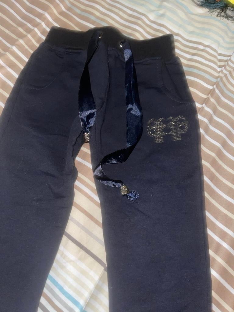 Philipp Plein Joggingbroek Zwart Maatje 98, Ophalen of Verzenden, Zo goed als nieuw, Jongen of Meisje, Setje