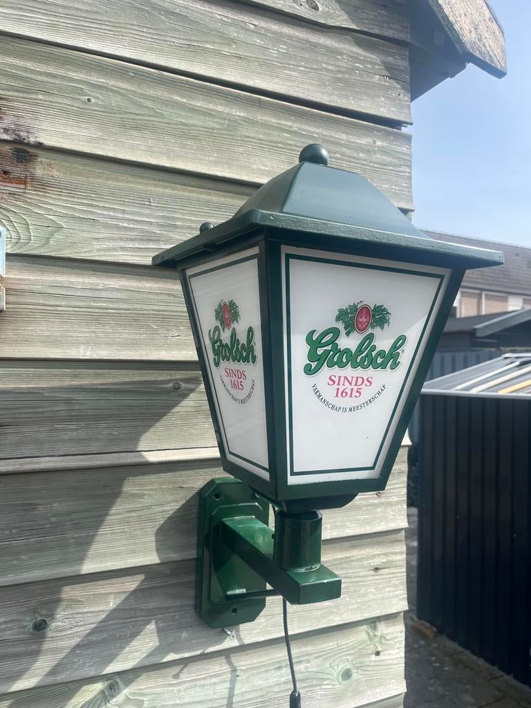 Grolsch lantaarn, Ophalen of Verzenden, Gebruikt, Reclamebord, Plaat of Schild, Grolsch
