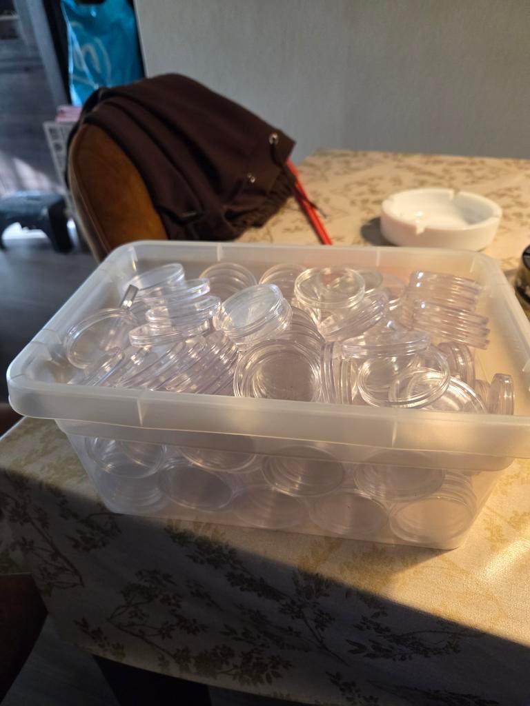Nieuwe lege capsules voor munten 40x3mm, Ophalen of Verzenden
