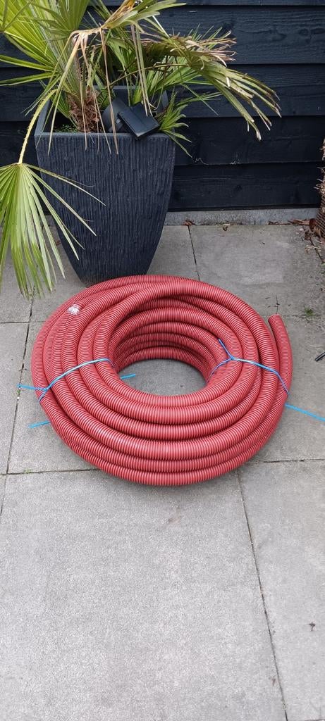 Flexibele mantelbuis 40 mm met trekkoord., Doe-het-zelf en Verbouw, Buizen en Afvoer, Ophalen, Overige materialen, 6 meter of meer