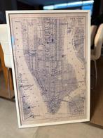Ikea Poster in lijst: Retro kaart New York 60x90 cm, Ophalen, Met lijst, Deurposter of groter, Overige onderwerpen