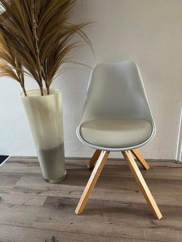 7 moderne eetkamerstoelen grijs/wit/groen ✅, Ophalen, Leer, Gebruikt, Overige kleuren