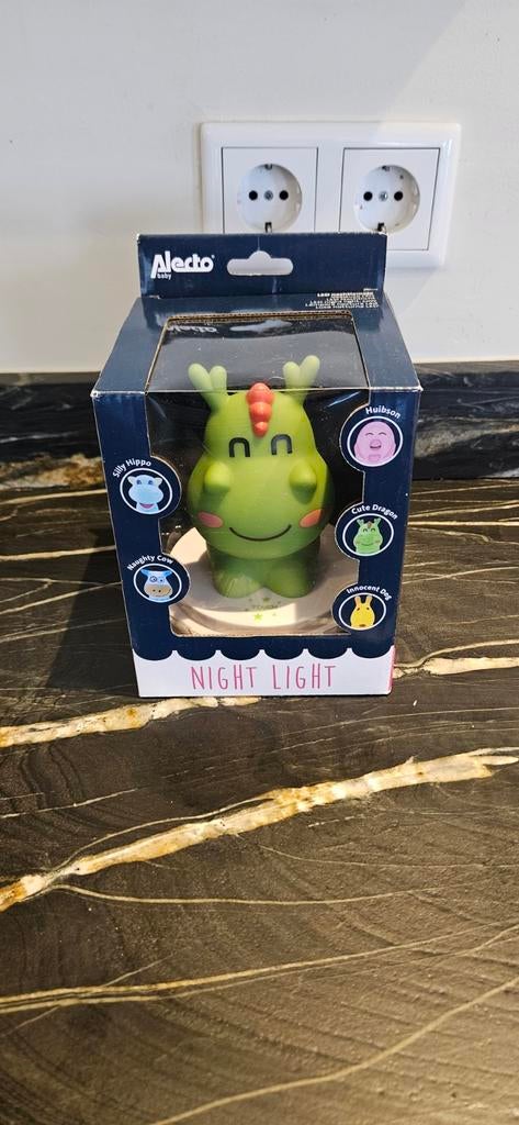 Alecto Cute Dragon LED Nachtlampje - Kindvriendelijk & Zacht, Ophalen of Verzenden, Nieuw, Lamp