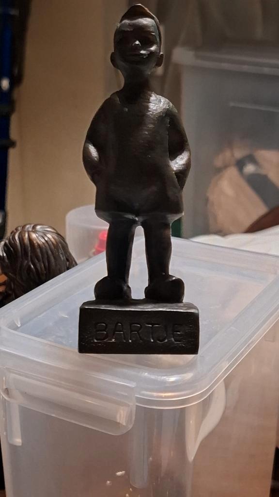 Vintage Bronzen Beeldje 'Bartje' - Klassieke Decoratie, Antiek en Kunst, Kunst | Beelden en Houtsnijwerken, Ophalen of Verzenden