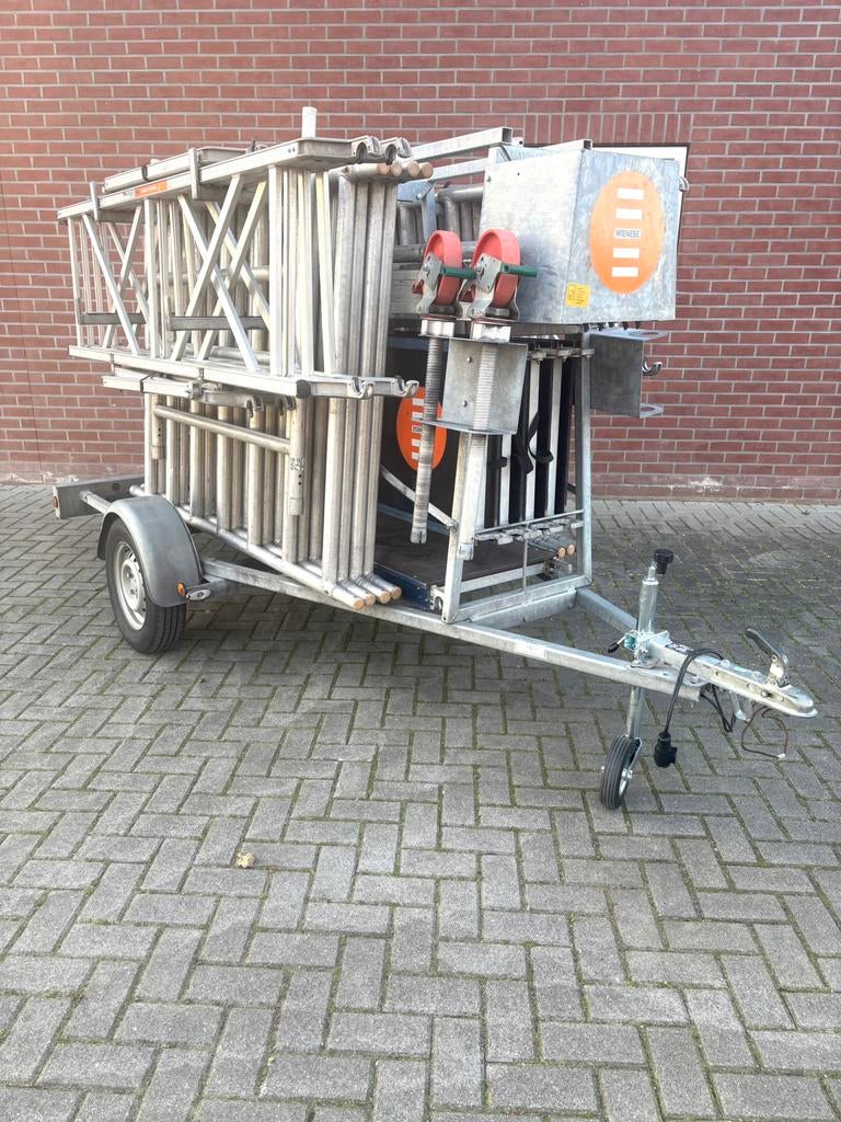 Steiger inclusief aanhanger, Ophalen, Zo goed als nieuw, Rolsteiger of Kamersteiger, 5 meter of hoger