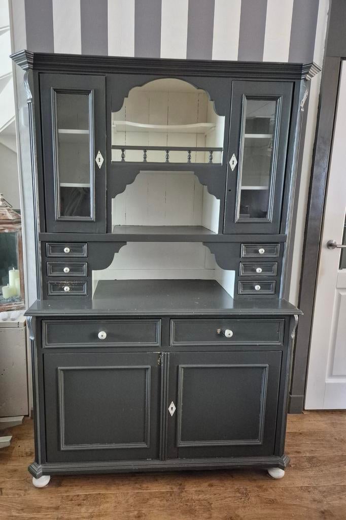 Antieke grenen buffetkast, Huis en Inrichting, Kasten | Buffetkasten, Ophalen, Gebruikt, 100 tot 150 cm, 150 tot 200 cm