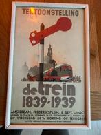 Vintage affiche ‘ de Trein ‘ van Jan Wijga, Ophalen of Verzenden, Gebruikt