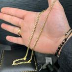 14k gouden ketting cuban gourmet schakel, Ophalen of Verzenden, Zo goed als nieuw, Goud