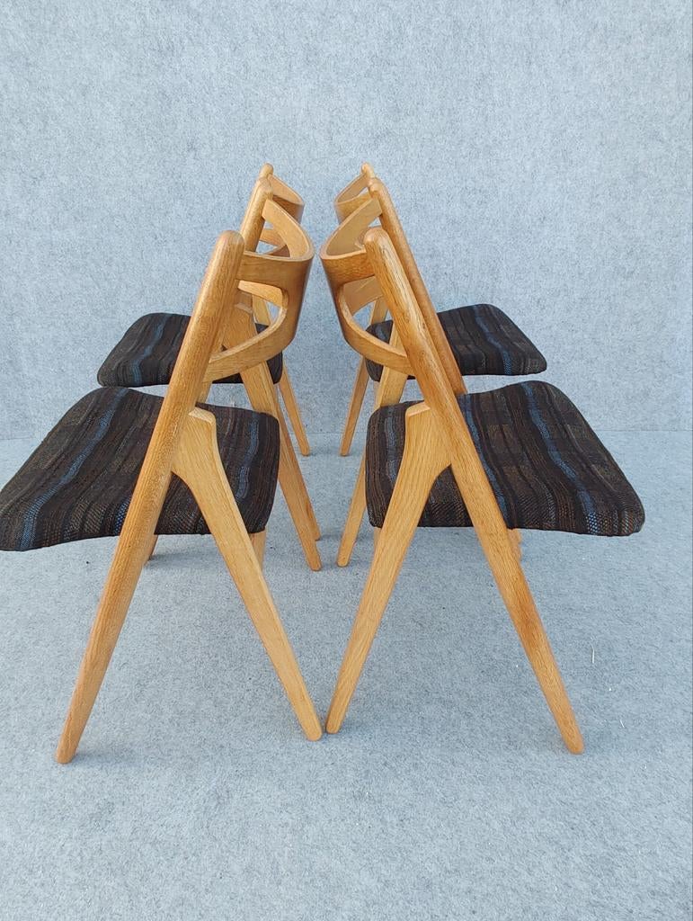 Stoelen, Carl Hansen#Hans WEgner, Ophalen, Gebruikt, Bruin, Carl Hansen