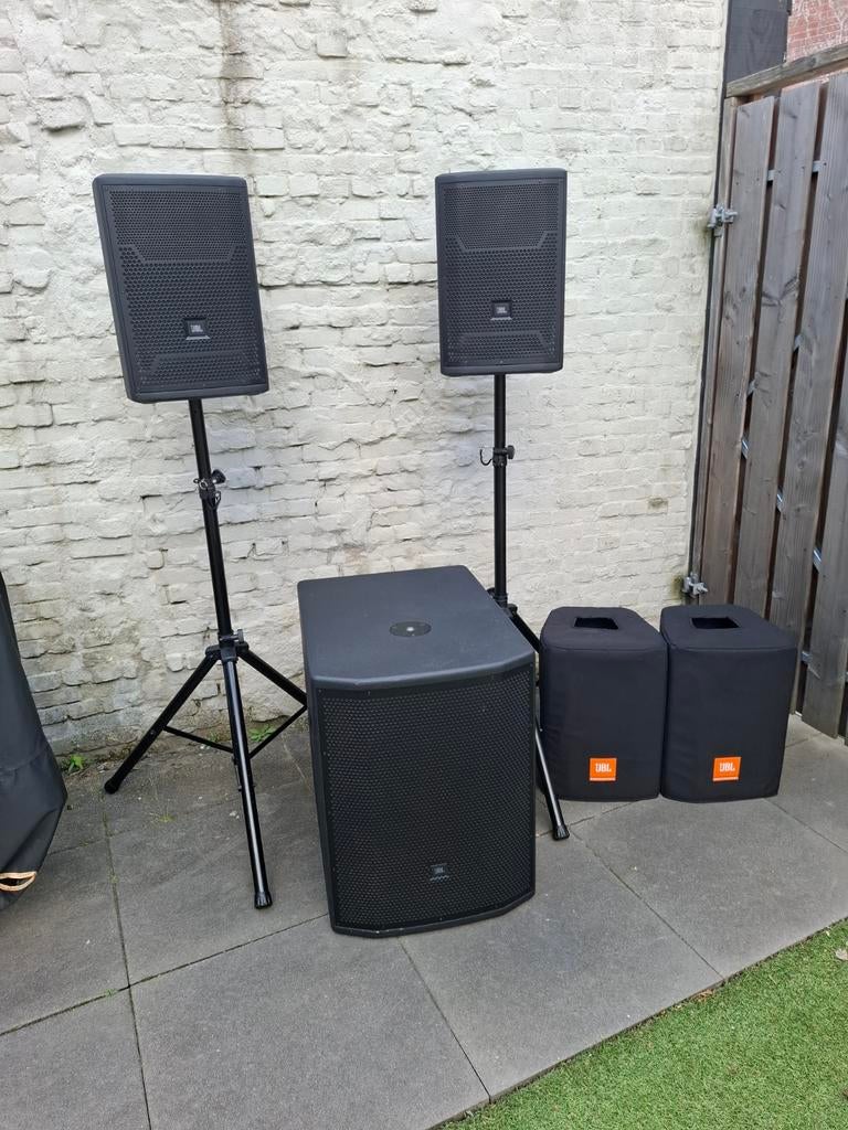 JBL PRX 710 met hoezen + JBL PRX 818Xlfw, Ophalen, Gebruikt, JBL, Overige typen