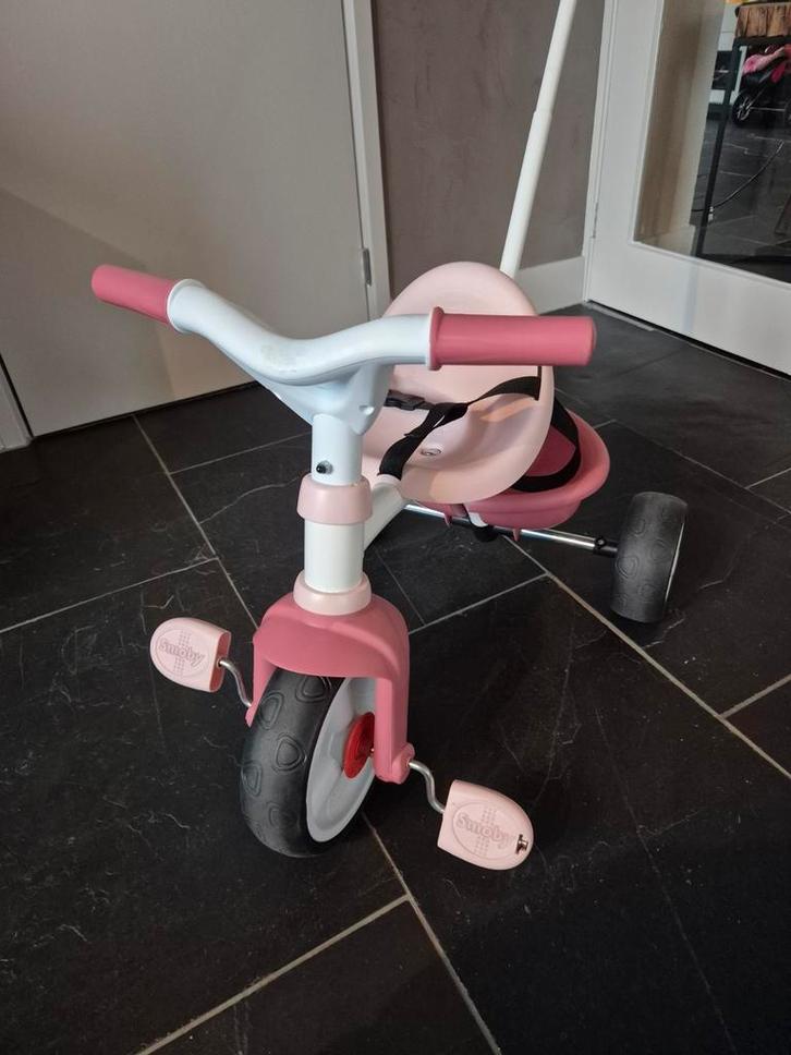 Smoby driewieler roze met duwstang, Fietsen en Brommers, Fietsen | Driewielers, Zo goed als nieuw, Duwstang, Ophalen of Verzenden
