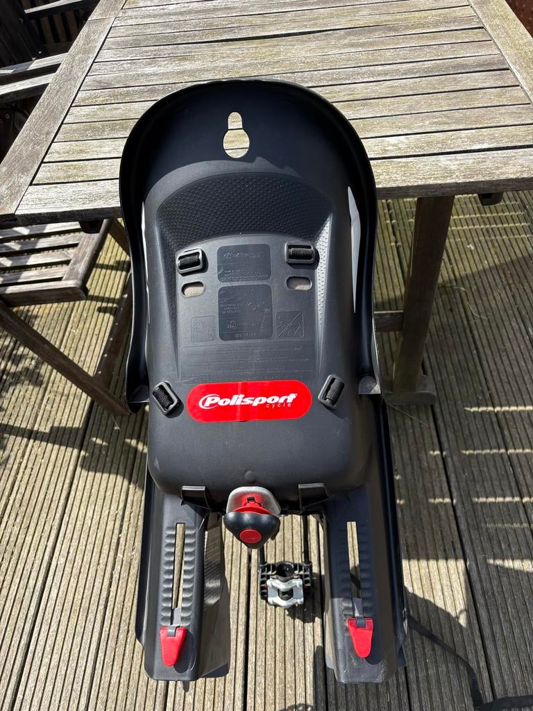 Polisport Fietszitje Achterop - Zo goed als nieuw, Ophalen, Achterzitje, Voetsteuntjes, 9 t/m 18 kg