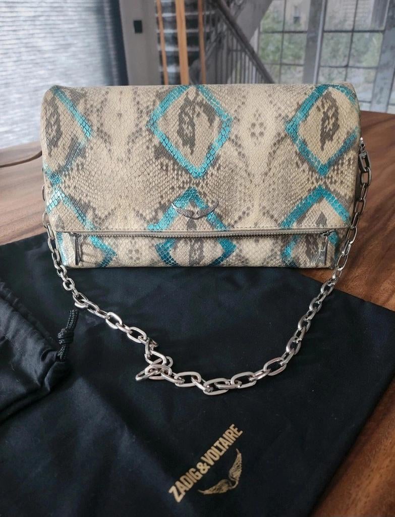Zadig & Voltaire Rock Python Clutch/Schoudertas, Ophalen of Verzenden, Zo goed als nieuw, Overige kleuren, Schoudertasje