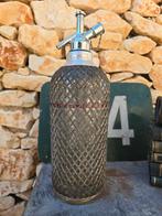 Antieke LONDON soda sifon - glas en staal, circa 1930, Ophalen of Verzenden