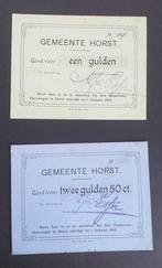 Nederland - Noodgeld - Horst, 1 en 2½ gulden 1915, Postzegels en Munten, Bankbiljetten | Nederland, Ophalen of Verzenden, Setje