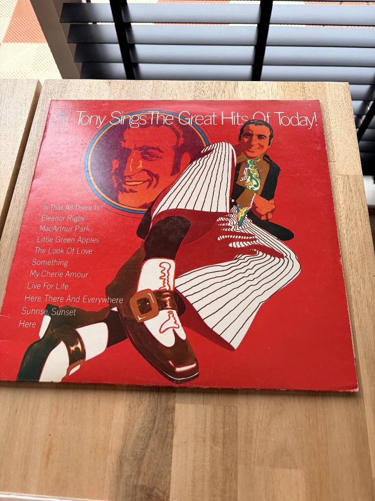 Tony Sings The Great Hits Of Today, 1960 tot 1980, Gebruikt, Ophalen of Verzenden, 12 inch