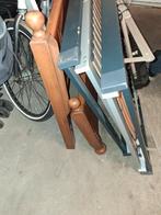 Verstelbaar lattenbodem met houten bedframe, Ophalen, 90 cm, Eenpersoons, Bruin