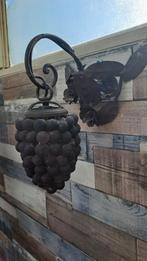 Franse vintage druiventros wandlampen set – mondgeblazen gla, Ophalen of Verzenden, Overige materialen, Minder dan 25 cm