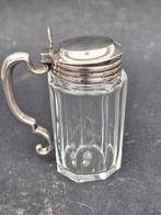 Mostert potje met zilveren handvat gemerkt zwaartje, Antiek en Kunst, Antiek | Goud en Zilver, Ophalen of Verzenden