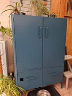 Blauwe metalen kast met ladesIDÅSEN kantooropberger, Ophalen, Gebruikt