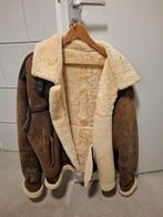 Leren heren winterjas met schapen bont XXL, Ophalen of Verzenden, Zo goed als nieuw, Maat 56/58 (XL), Bruin