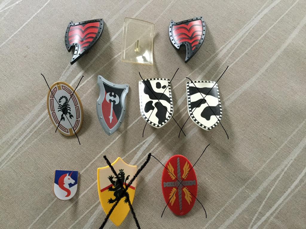 Playmobil schilden., Kinderen en Baby's, Speelgoed | Playmobil, Ophalen of Verzenden, Zo goed als nieuw