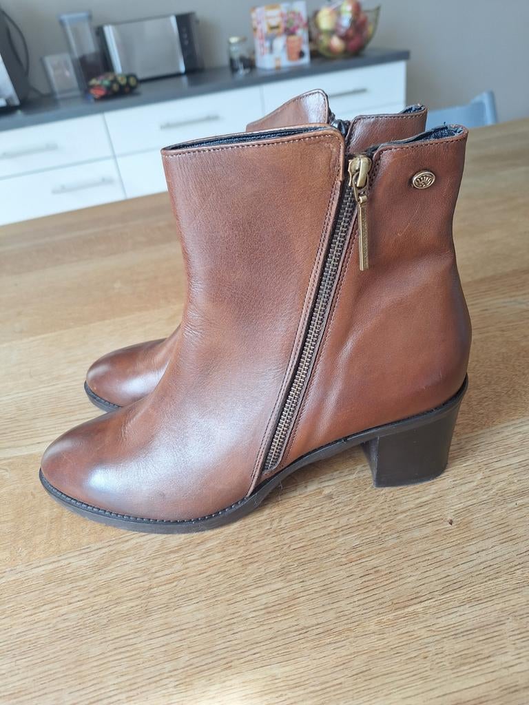 Fred De La Bretoniere laarzen cognac - maat 42, Kleding | Dames, Schoenen, Fred de la Bretoniere, Bruin, Lage of Enkellaarzen