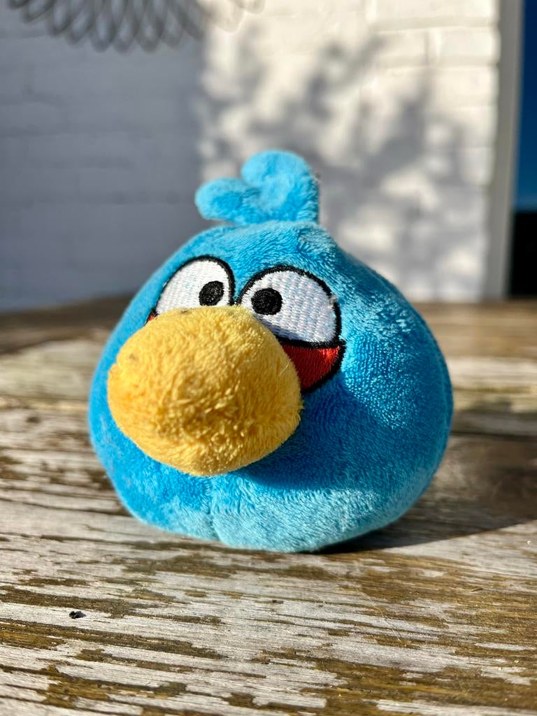 Angry Birds Pluche Blauwe Vogel - Zo goed als nieuw, Ophalen of Verzenden, Zo goed als nieuw, Overige typen