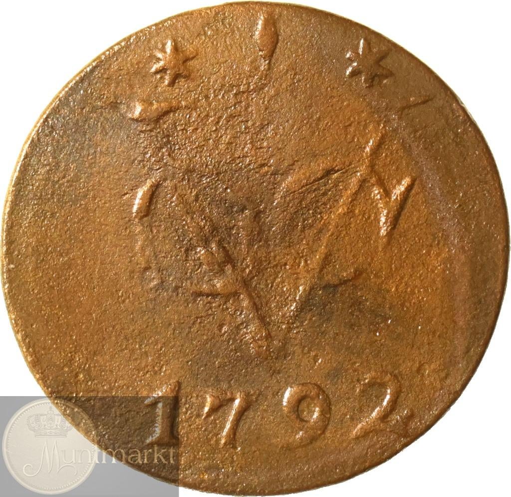 V.O.C. - Gelderland - Duit 1792, Postzegels en Munten, Munten | Nederland, Ophalen of Verzenden, Vóór koninkrijk, Overige waardes