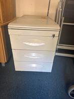 Metalen ladekast met 3 laden - Grijs, Huis en Inrichting, Kasten | Ladekasten, Gebruikt, 3 of 4 laden, Minder dan 100 cm, Metaal